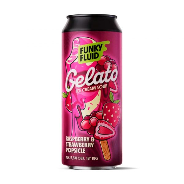 Funky Fluid Gelato  Raspberry Strawberr 5 5  50cl
